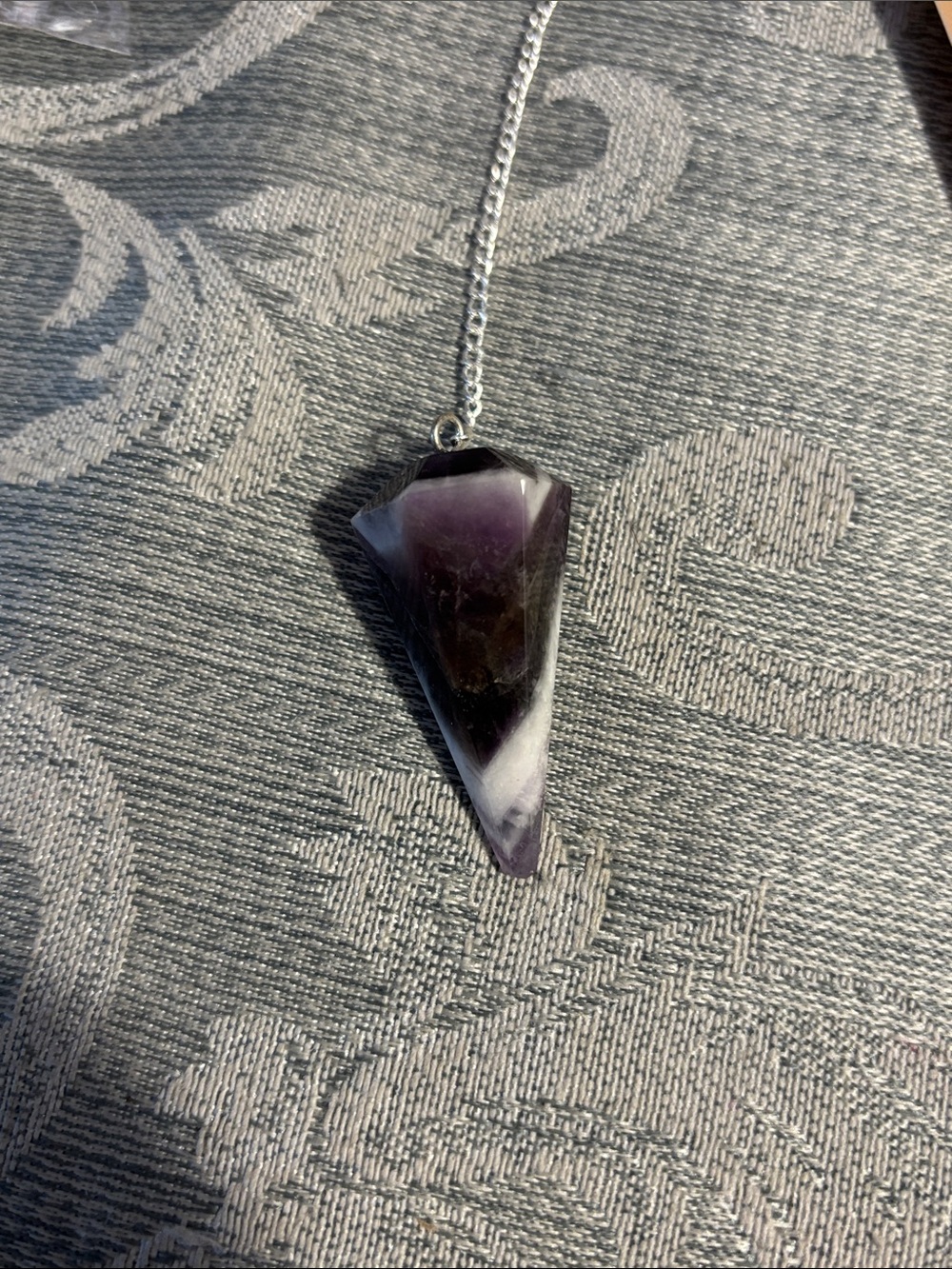 Amethyst Chevron Point Pendant Necklace - Women Jewelry